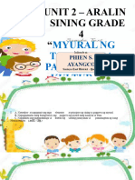 YUNIT 2 - ARALIN 7 Sining GRADE 4