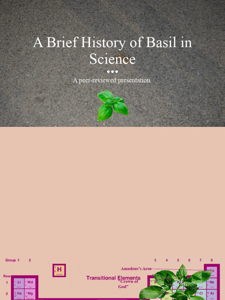Brief History of Basil In Science PDF