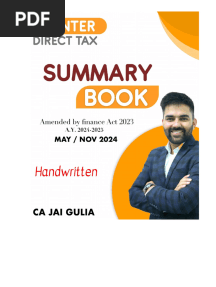 CA Inter DT Handwritten Notes May 2024