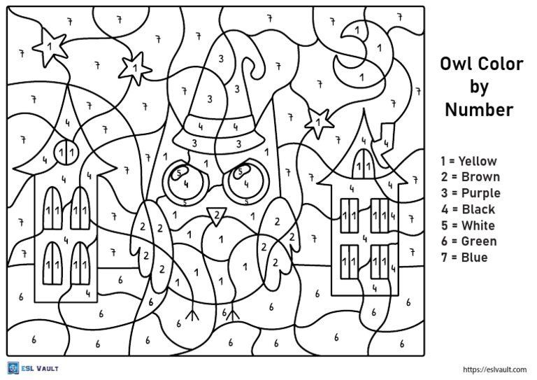 printablecolorbynumberowl PDF