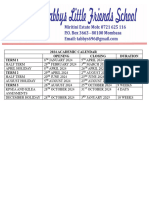 2024 Academic Calendar