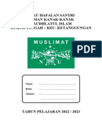 Buku Hafalan Santri