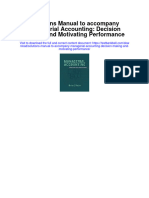 Instant Download Solutions Manual To Accompany Managerial Accounting Decision Making and Motivating Performance PDF Scribd