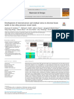 Development of Microstructure and Residual Stress in Electron Beam Welds in Low Alloy Pressure Vessel Steels