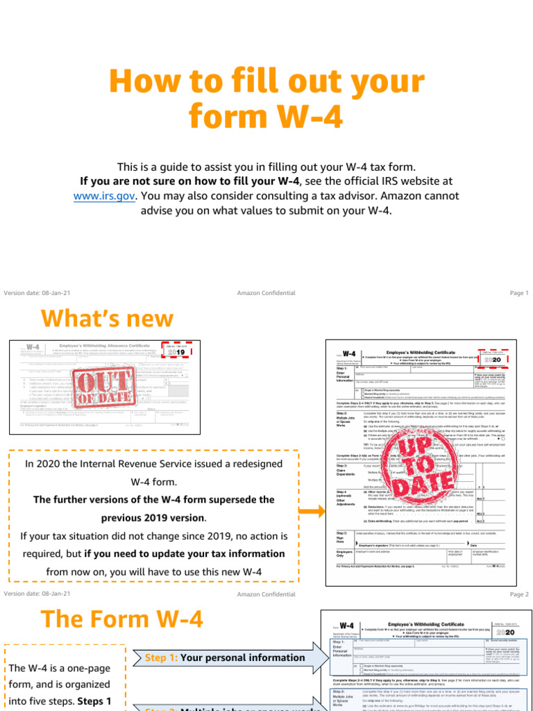 04 How To Fill Out Your W-4 2020 Form | PDF | Irs Tax Forms | Worksheet