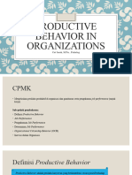 Kuliah 2 - Productive Behavior in Organizations
