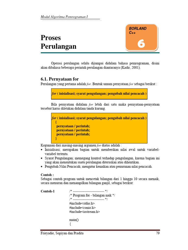 Manfaat dan Fungsi Pengulangan dalam Pemrograman | PDF