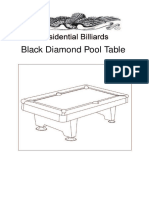 Billiard Table Instructions - Black Diamond Table