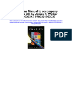 Instant Download Solutions Manual To Accompany Physics 4th by James S Walker 032190303x 9780321903037 PDF Scribd