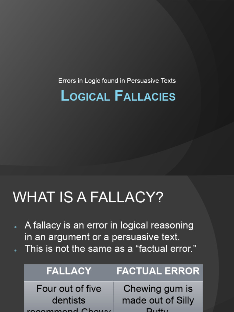 Logical Fallacies | PDF | Fallacy | Cognition