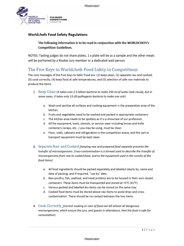 Hygiene Rules PDF Chef Spoon