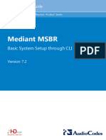 LTRT 31617 Mediant MSBR Basic System Setup Cli Configuration Guide Ver 72
