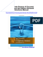 Instant Download Corporate Finance A Focused Approach 6th Edition Ehrhardt Solutions Manual PDF Scribd