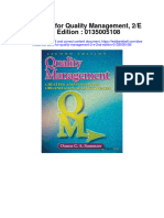 Instant Download Test Bank For Quality Management 2 e 2nd Edition 0135005108 PDF Scribd