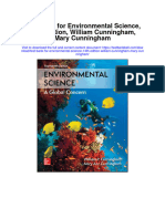 Full Download Test Bank For Environmental Science 14th Edition William Cunningham Mary Cunningham PDF Free