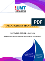 Programme Handbook Psychology