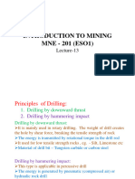 Introduction To Mining MNE - 201 (ESO1) : Lecture-13