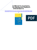 Instant Download Solutions Manual To Accompany Stochastic Calculus For Finance II 9781441923110 PDF Scribd