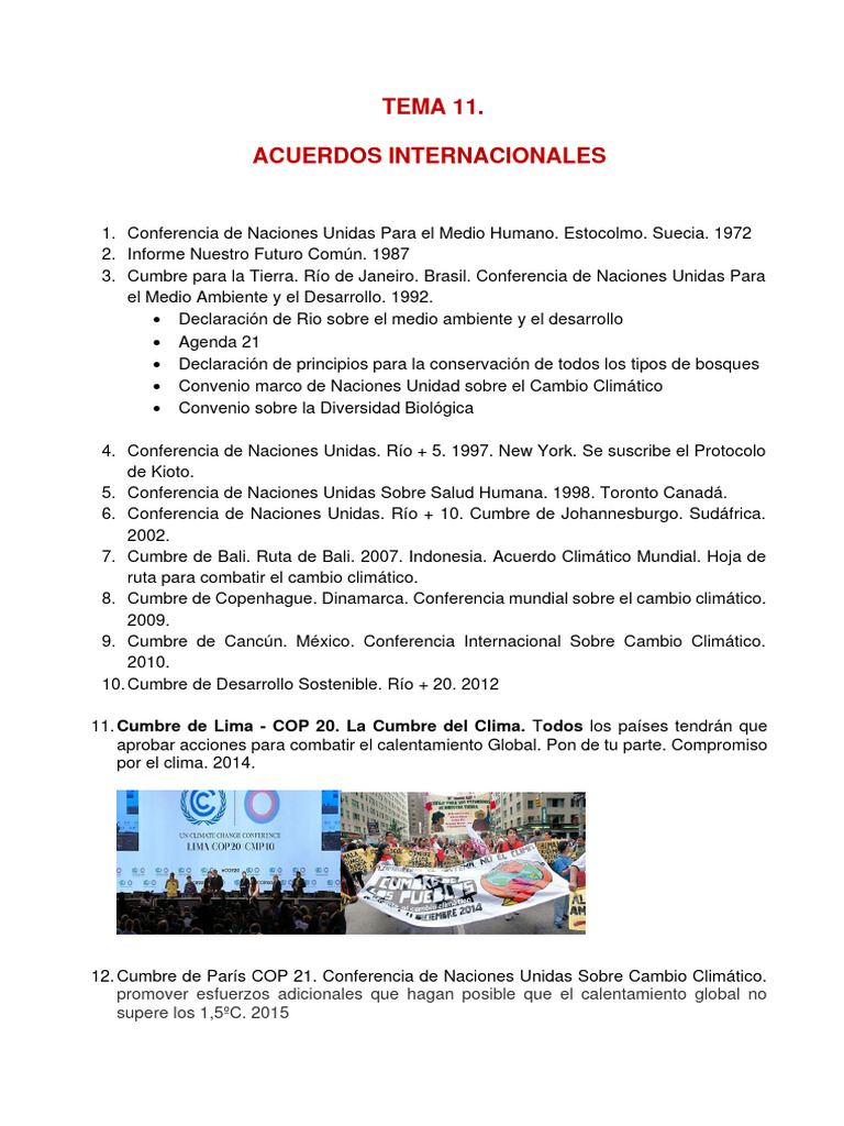 Acuerdos Internacionales Pdf Cambio Climático Gases De Efecto