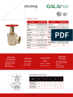 GALA PRV Angle Valve & Certificates