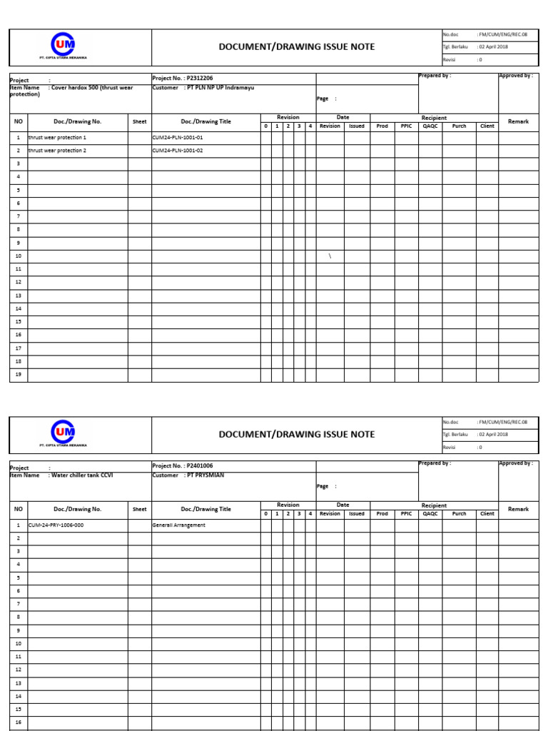 Transmittal Form 2024 PDF