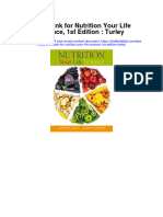 Instant Download Test Bank For Nutrition Your Life Science 1st Edition Turley PDF Full