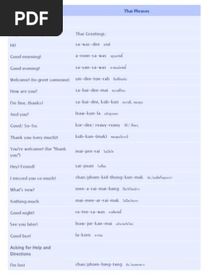 Thai Phrases Tone Linguistics Human Voice