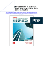 Full Download Test Bank For Essentials of Business Law 10th Edition Anthony Liuzzo Ruth Calhoun Hughes PDF Free