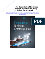 Full Download Test Bank For Essentials of Business Communication 10th Edition Mary Ellen Guffey Dana Loewy PDF Free