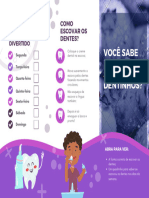 Purple Toddlers & Kids Dental Clinic Trifold Brochure