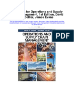 Instant Download Test Bank For Operations and Supply Chain Management 1st Edition David A Collier James Evans PDF Full
