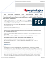 Associations Between Environmental Factors and Hospital Admissions For Sickle Cell Disease - Haematologica