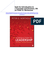 Instant Download Test Bank For Introduction To Leadership Concepts and Practice 5th Edition Peter G Northouse PDF Ebook