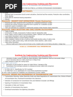 Training Syllabus Electrical Designing