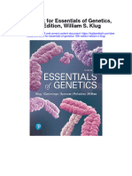 Full Download Test Bank For Essentials of Genetics 10th Edition William S Klug PDF Free