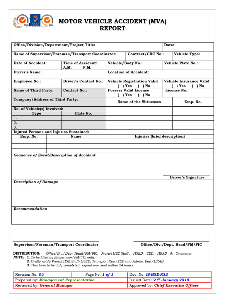 MVA Accident Report Template | PDF | Business