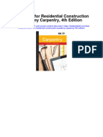 Instant Download Test Bank For Residential Construction Academy Carpentry 4th Edition PDF Scribd
