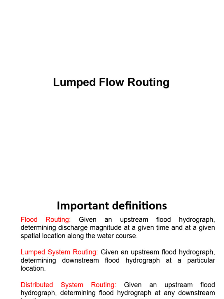 Hydrologic Routing Techniques Explained | PDF | Discharge (Hydrology ...