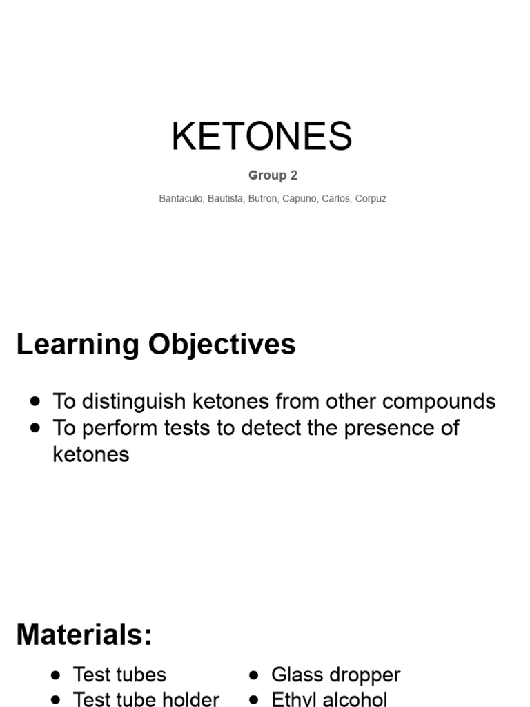 Ketones Post Lab | PDF | Ketone | Chemical Reactions