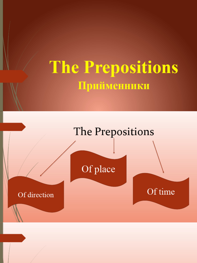 The Prepositions | PDF