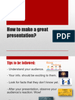 How To Make A Great Presentation
