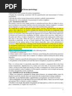 Metrology M1  Surface and form Metrology Part II v1