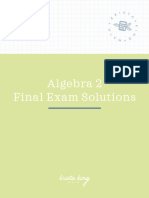 Algebra 2.final Exam - Solutions