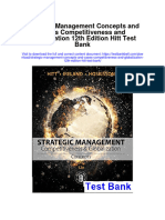 Instant Download Strategic Management Concepts and Cases Competitiveness and Globalization 12th Edition Hitt Test Bank PDF Scribd