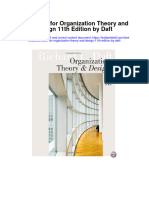 Instant Download Test Bank For Organization Theory and Design 11th Edition by Daft PDF Full