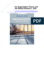 Instant Download Test Bank For Organization Theory and Design 13th Edition Richard L Daft 2 PDF Full