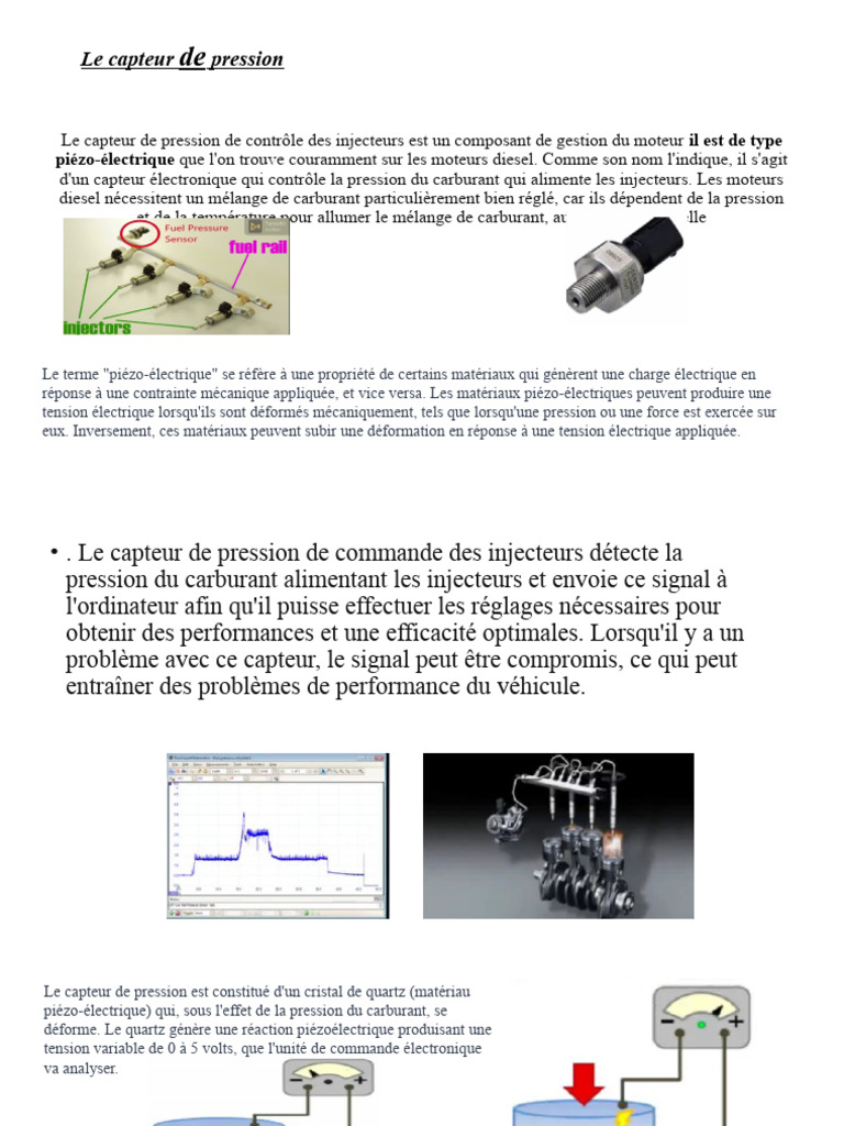 Capteur Pression Et Temperature | PDF | Injection (moteur ...