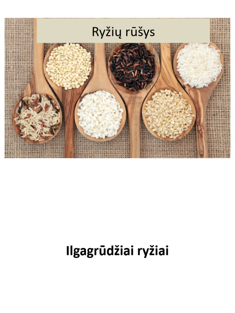 Ryžių Rūšys | PDF