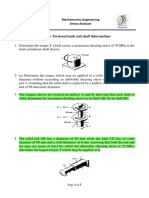 Sheet 4 Torsional Loads and Shaft Deformations - Mechatronics
