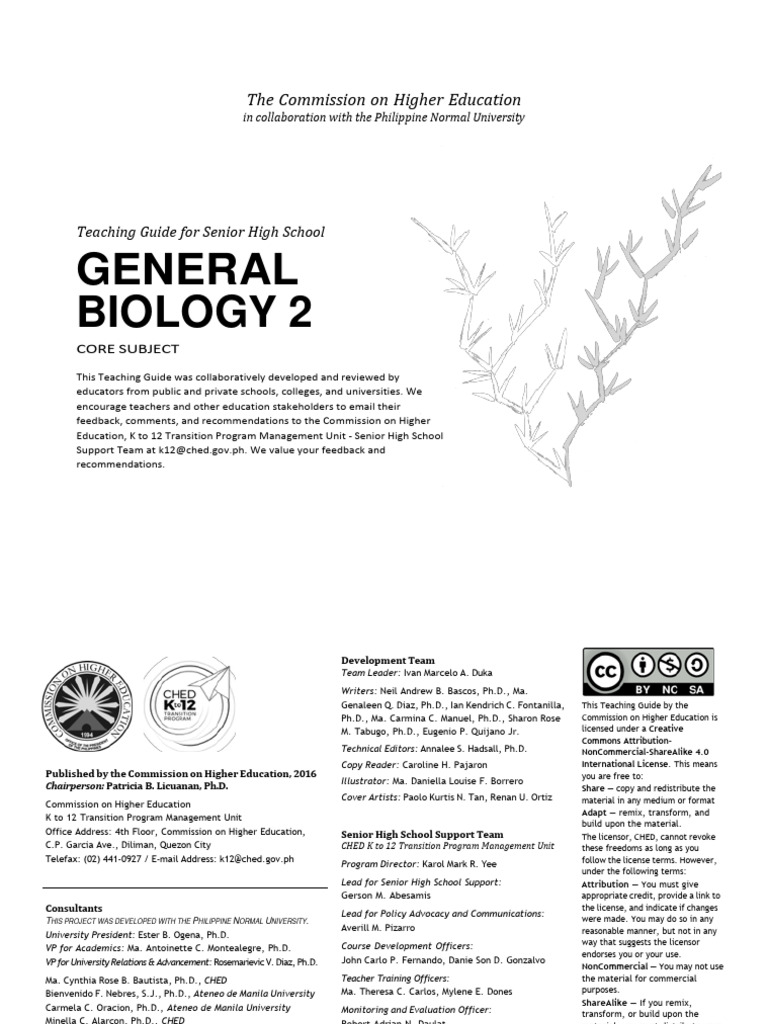 Senior High School Biology Teaching Guide | PDF | Evolution | Genetics